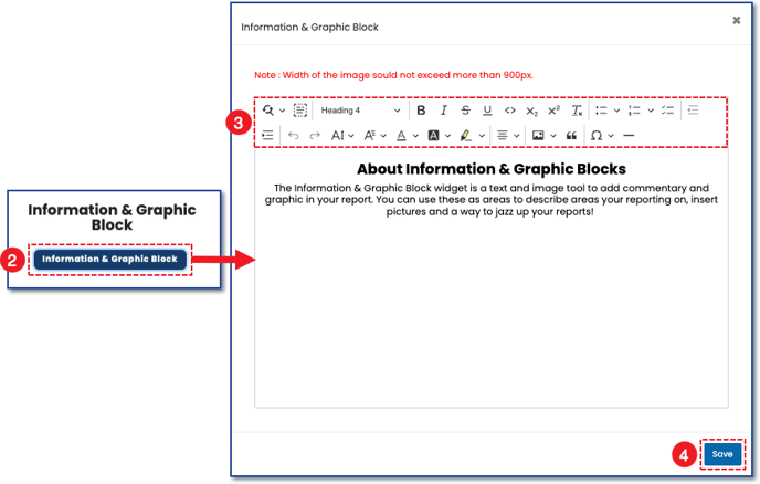 Edit text and graphics as desired and save