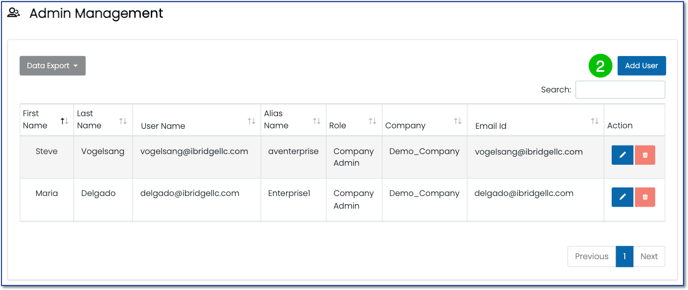 Enterprise Admin Management - Step 2