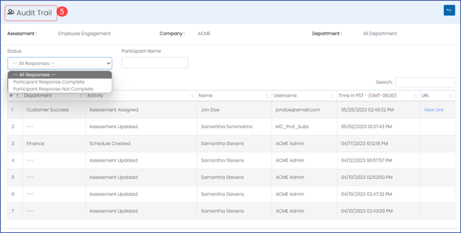 audit trail updated
