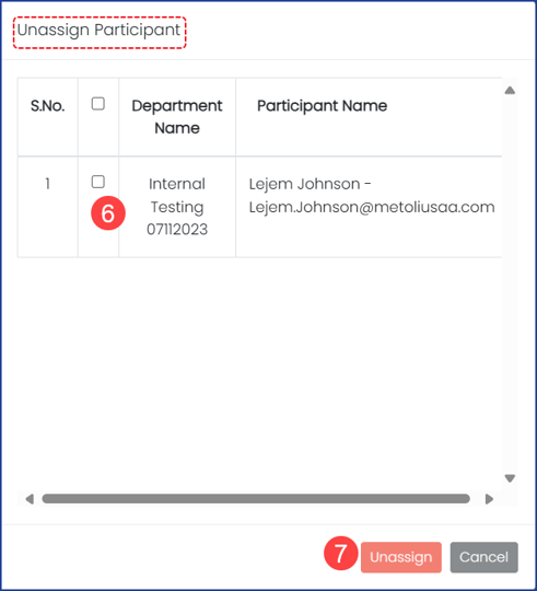 unassign 1